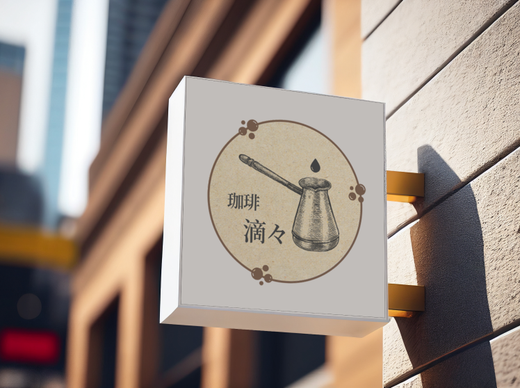 珈琲滴々こだわりの看板